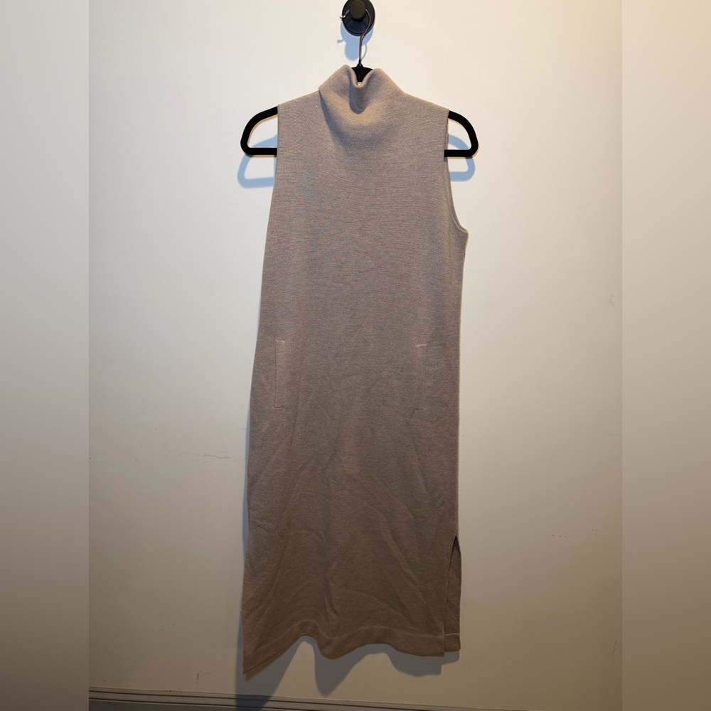 ANN MASHBURN Sleeveless Tan Midi Dress